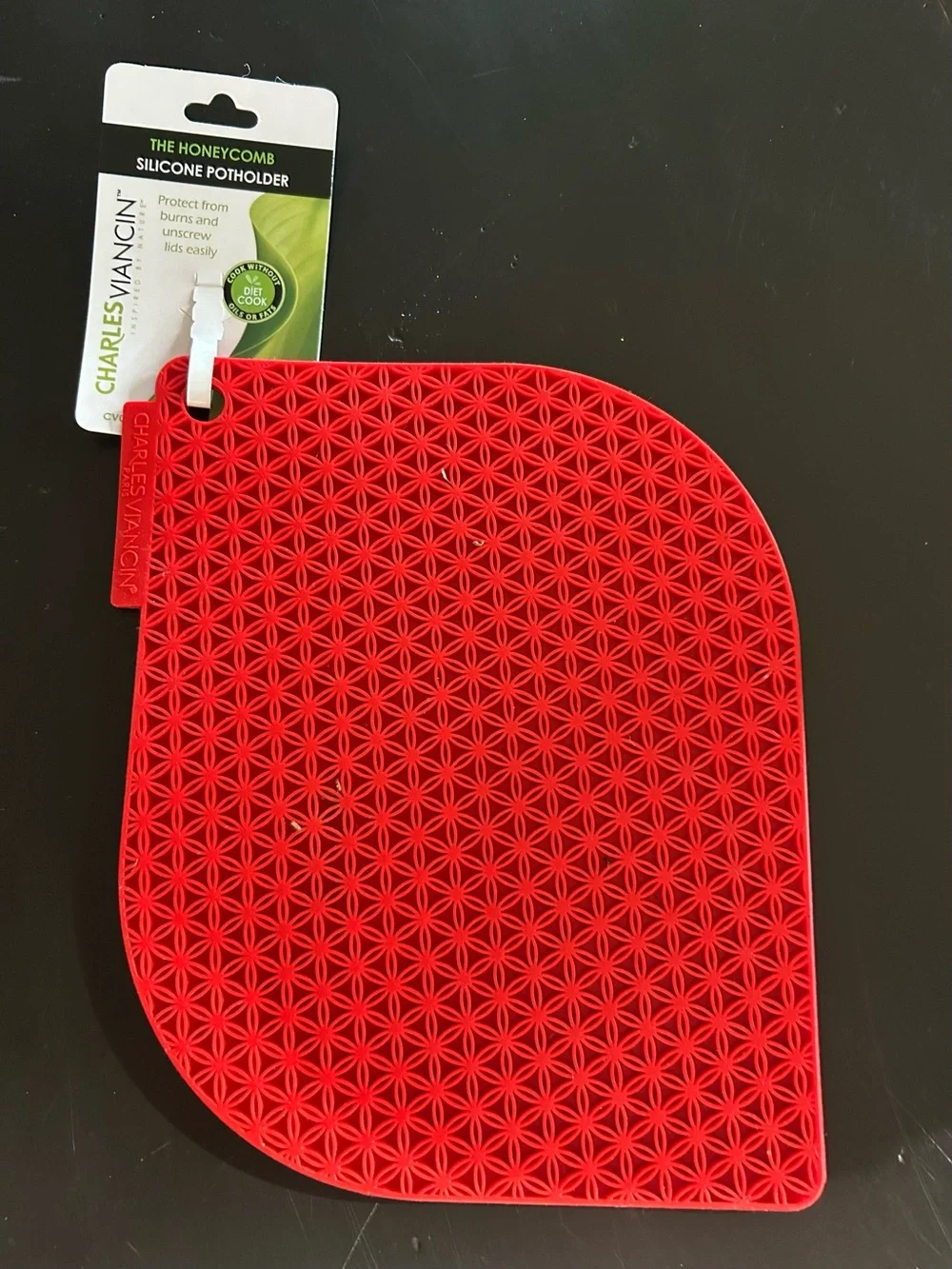 Red Honeycomb Silicone Potholder